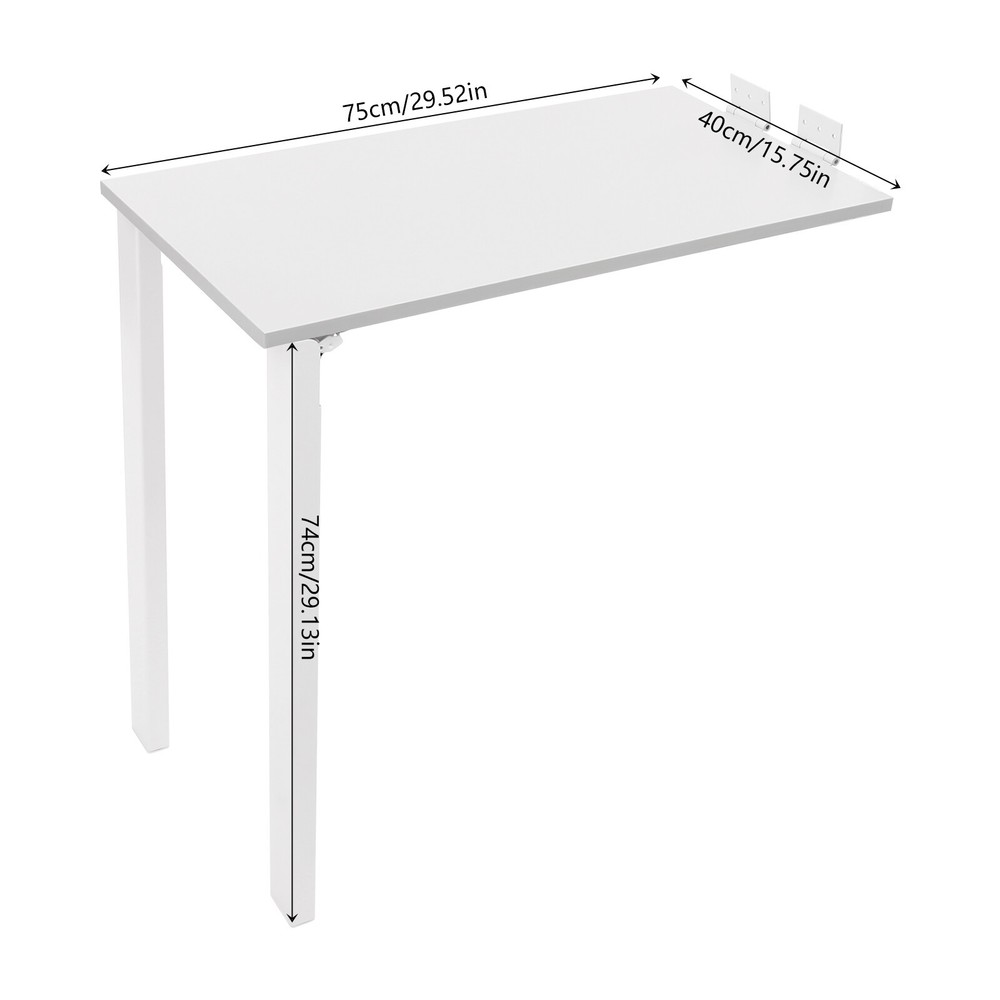 White Wall Mounted Folding Table Wood Folding Dining Table Folding Table