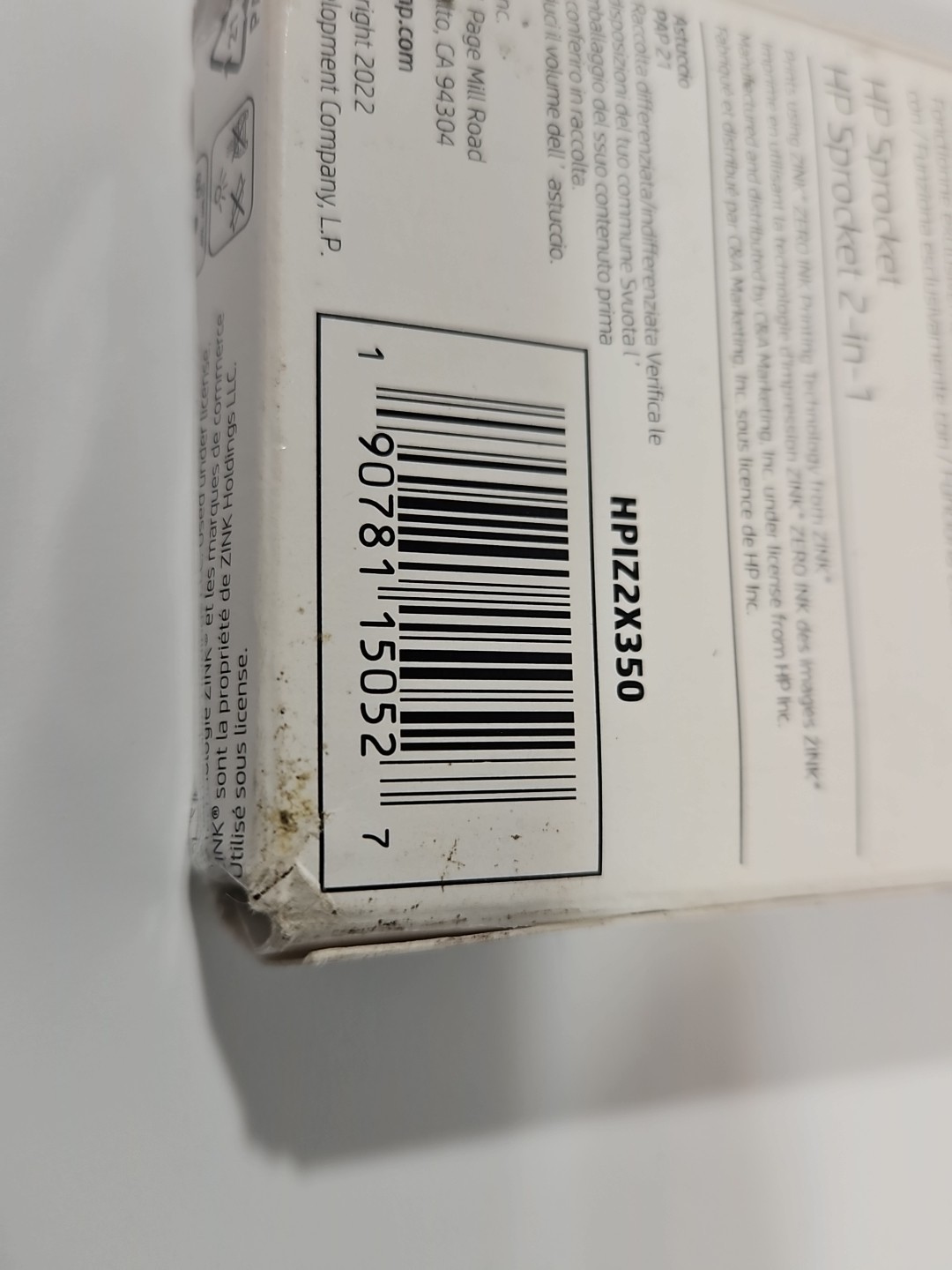 30 SHEETS HP Sprocket Zink Photo Paper 2x3" for HP Sprocket Photo Printers