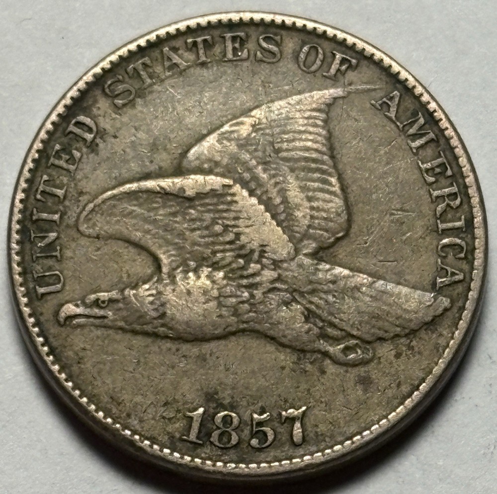 1857 Flying Eagle Cent — VF Condition 🔥 Original Surfaces
