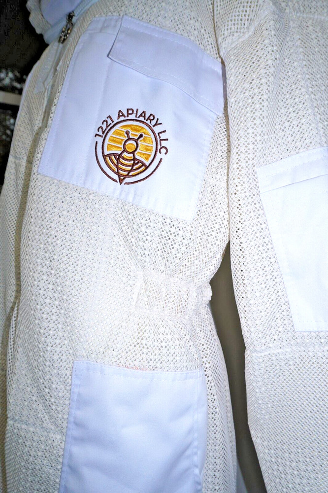 BEEKEEPING SUIT , Unisex 3 Layers Ventilated White - MEDIUM SIZE