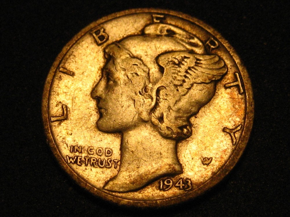 1943-S 90% Silver Mercury Head Dime