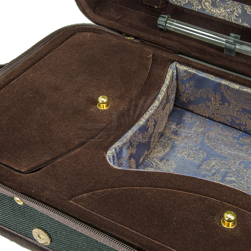 Professional Violin Oblong Rectangular Case 4/4 Size 4 Bow Holders 4/4 Full Size