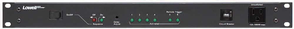 Lowell ACR-SEQ6-2009 Power Panel, 20A, 1 Rack Unit, Sequencer