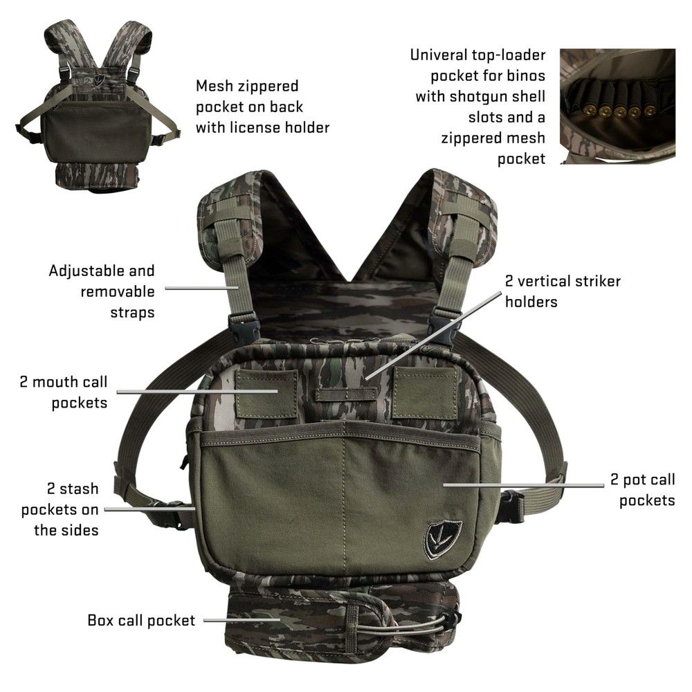 Universal Binocular Pocket Hunting Backpack With Multiple Storage Compartments