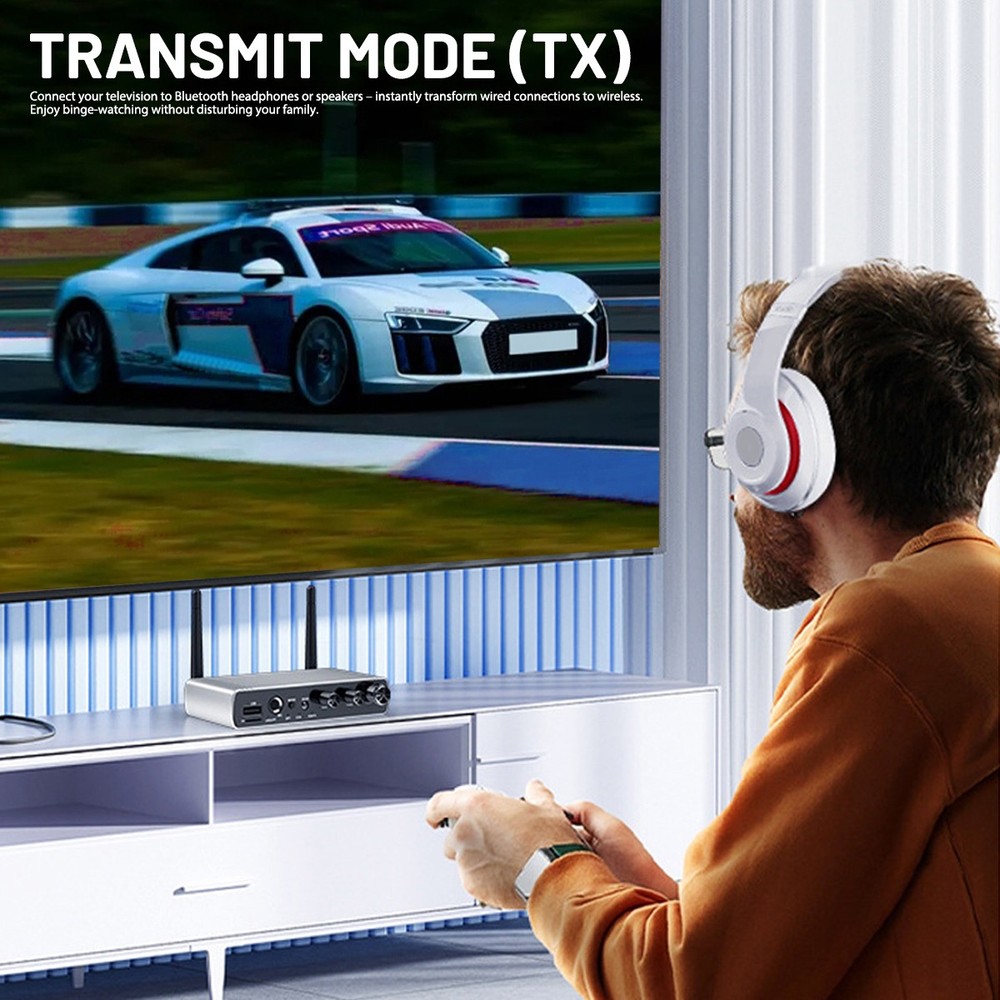 Bluetooth V5.4 Audio Receiver for Home Stereo, Wireless Adapter with Optical/USB