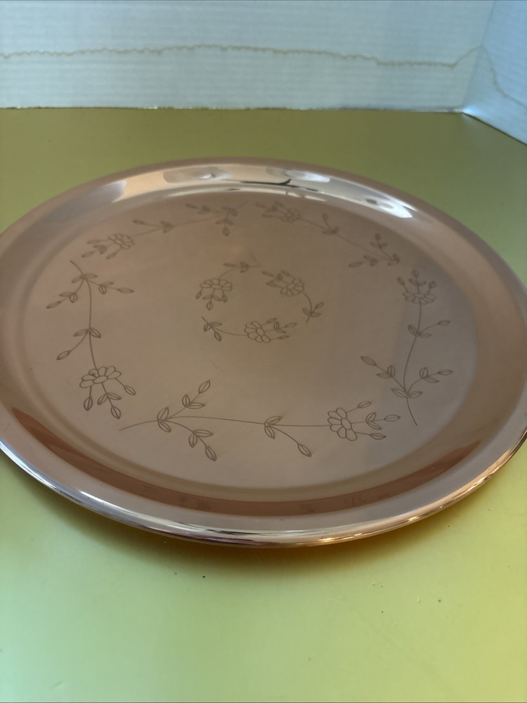 Etched Copper Serving Tray-VTG (tc)