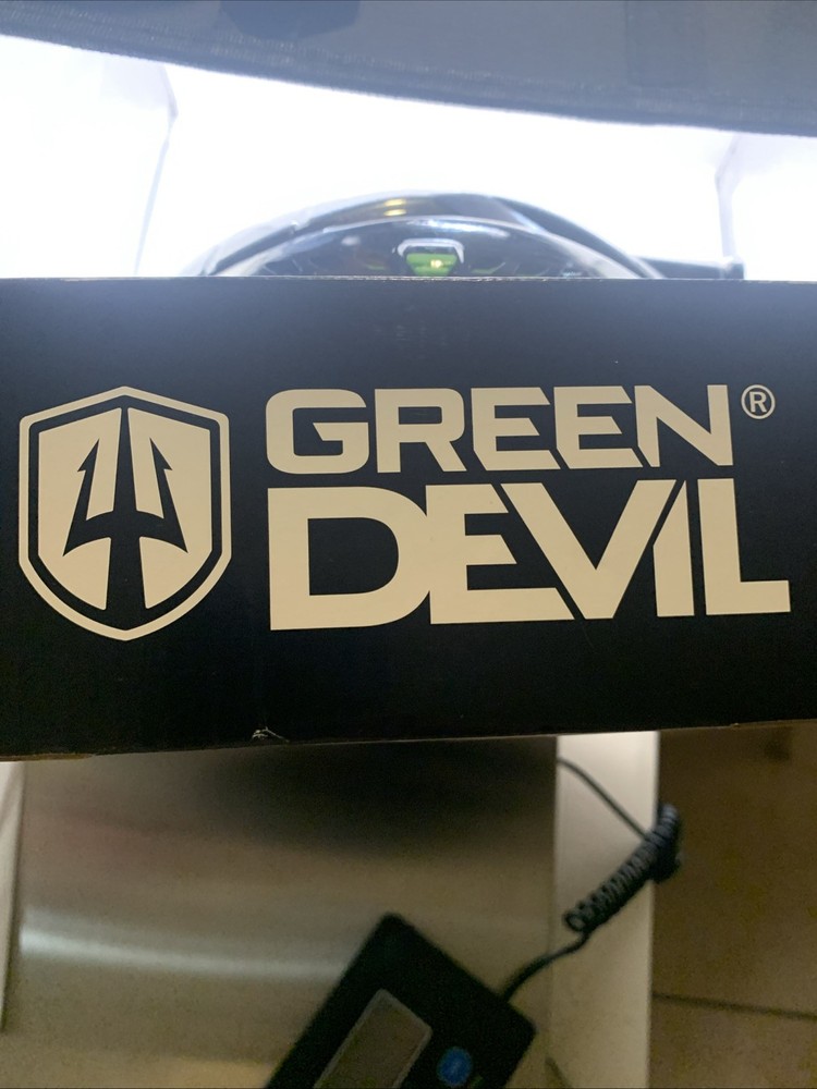 GREEN DEVIL Matrix Full Brim Hard Hat with Headlight Vented Construction Safe...