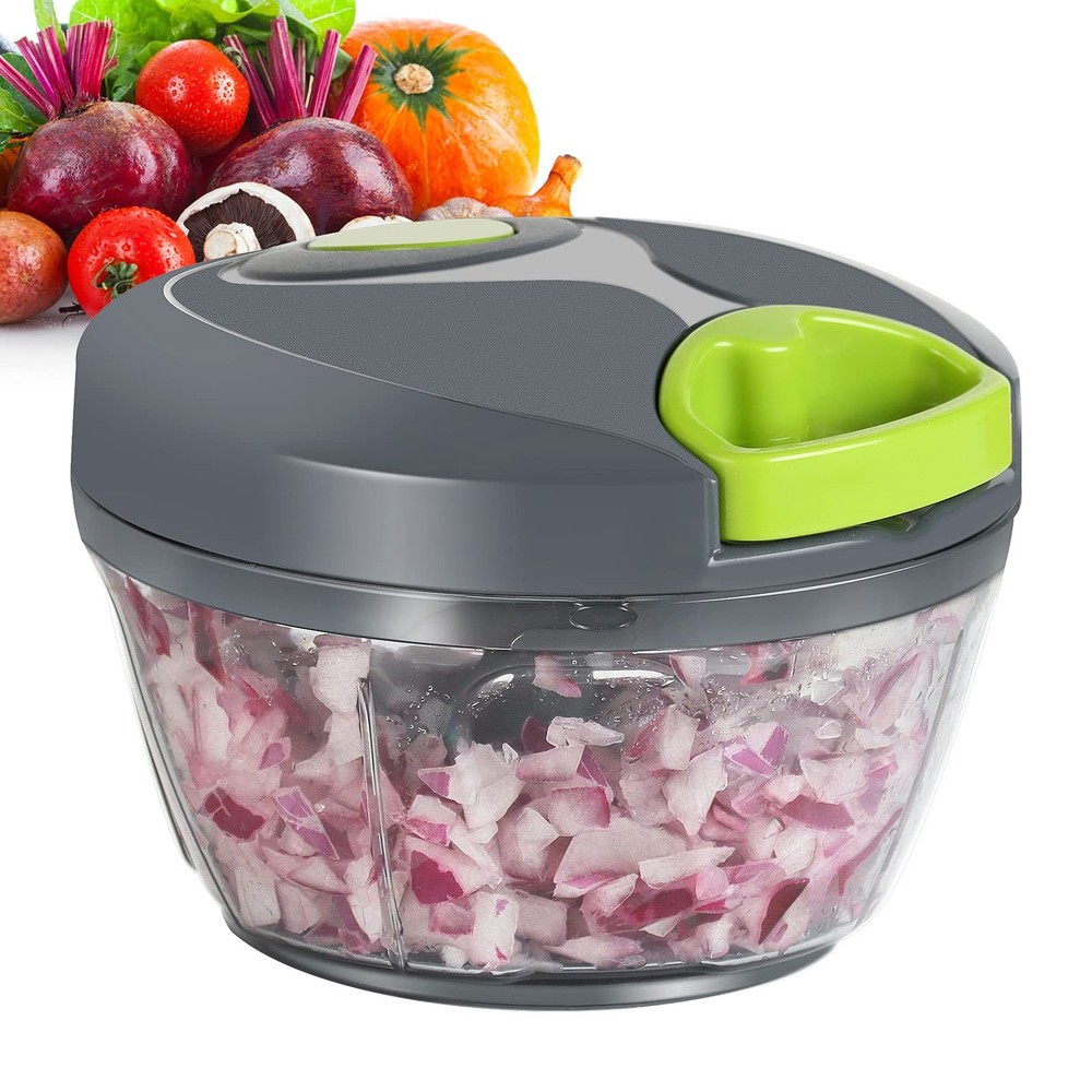 Manual Food Processor Vegetable Chopper Portable Hand Pull String Garlic Mincer