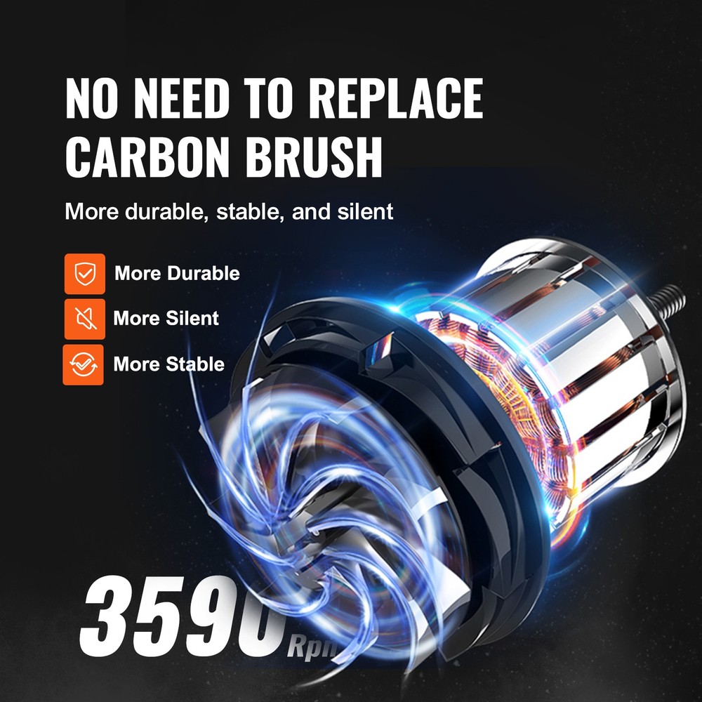 Jewelry Polisher Buffer Brushless Adjustable Speed Multi-purpose Bench Grinder