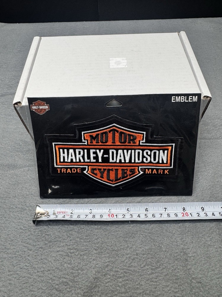 Harley-Davidson Motor Cycles Long Bar & Shield Patch - EMB312383 - Embroidered