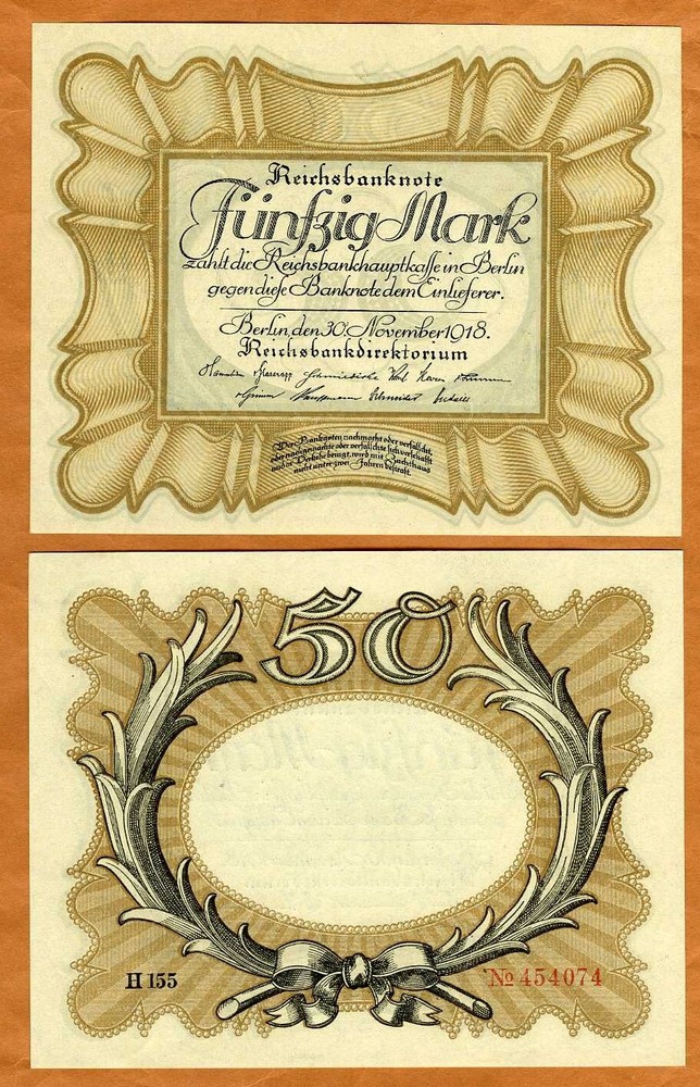 Germany, 50 Mark, 1918, P-65, UNC