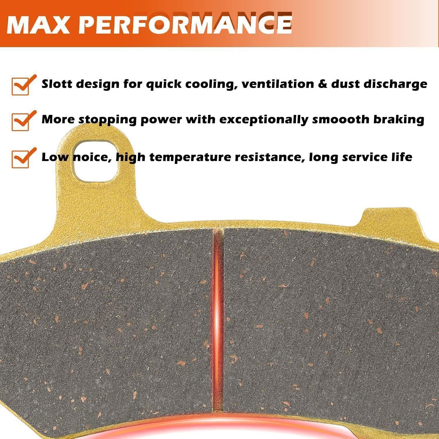 Front and Rear Brake Pads Set For Harley Davidson FLHX Street Glide 2008-2015