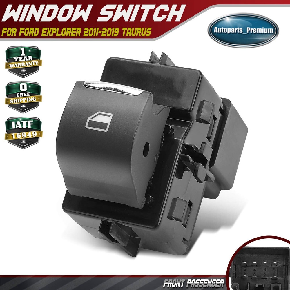Front Passenger or Rear Power Window Switch for Ford Explorer 2011-2019 Taurus
