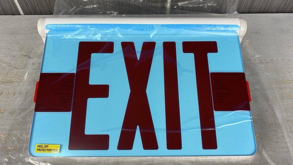 *New*CONTECH Single-face Adjustable Recessed (REXASFREM-P) Edge-Lit EXIT Sign