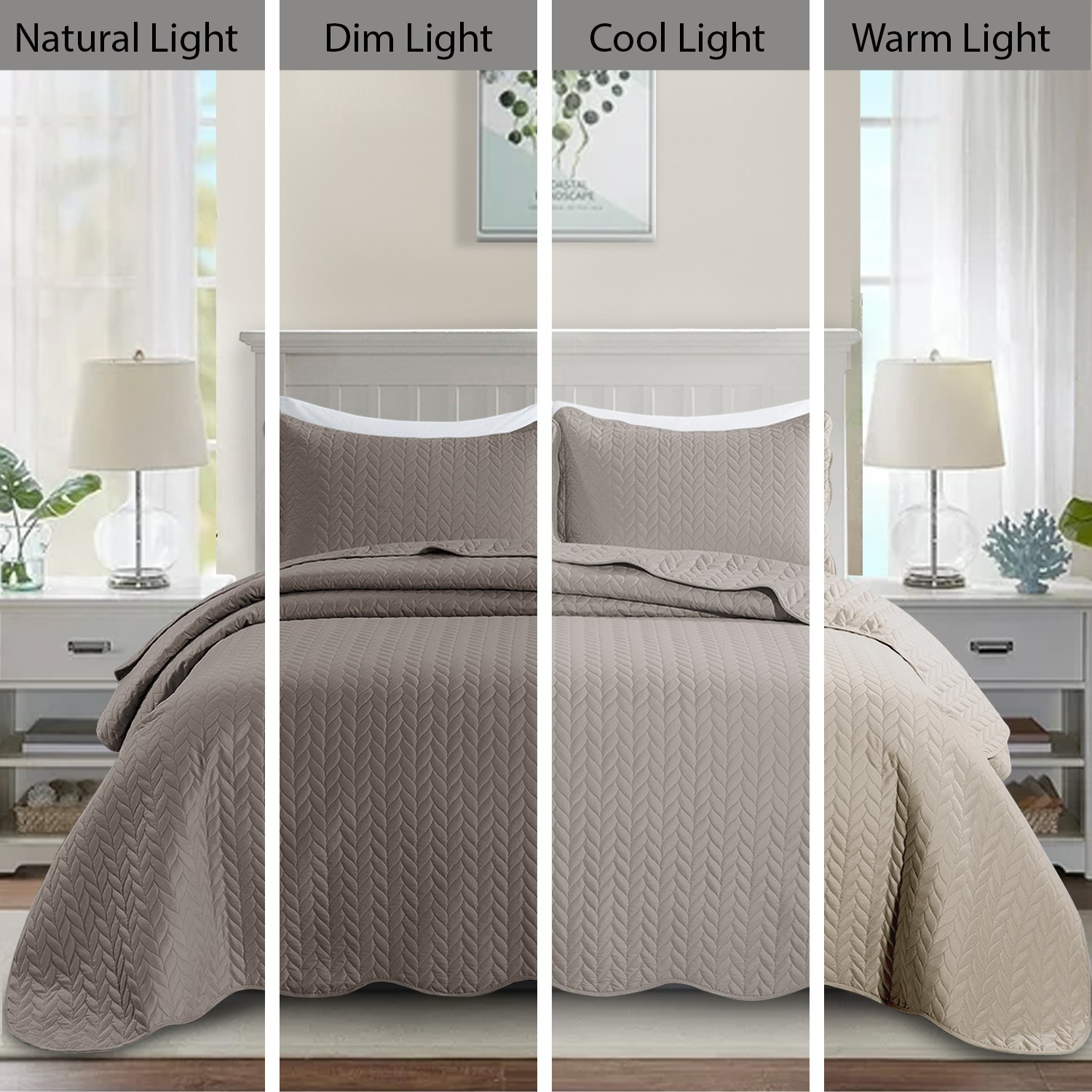 California King Bedspread Quilt Sets Soft Oversized Comforter Coverlet Throw US