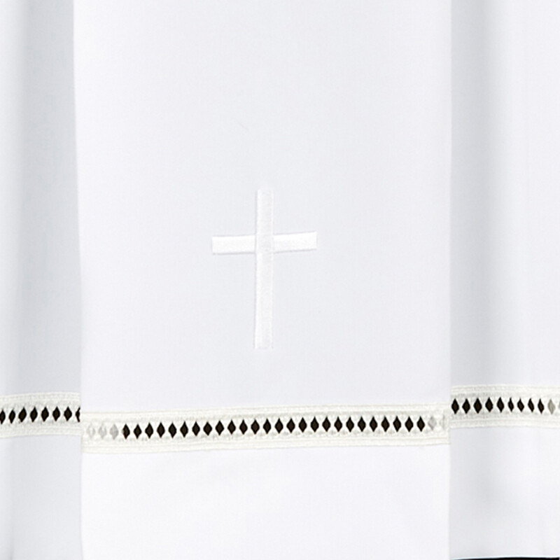 Large Eyelet With Embroidered Cross Surplice