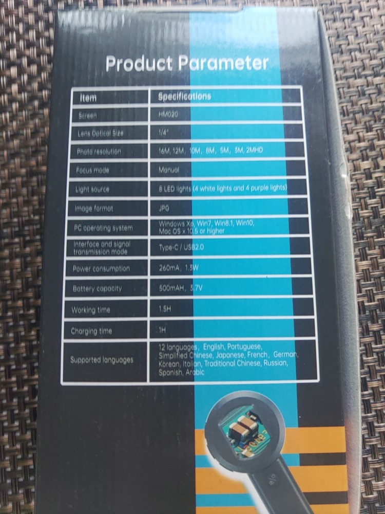 HM020 Handheld Digital Microscope 2.0 Inch Screen Biological Laboratory