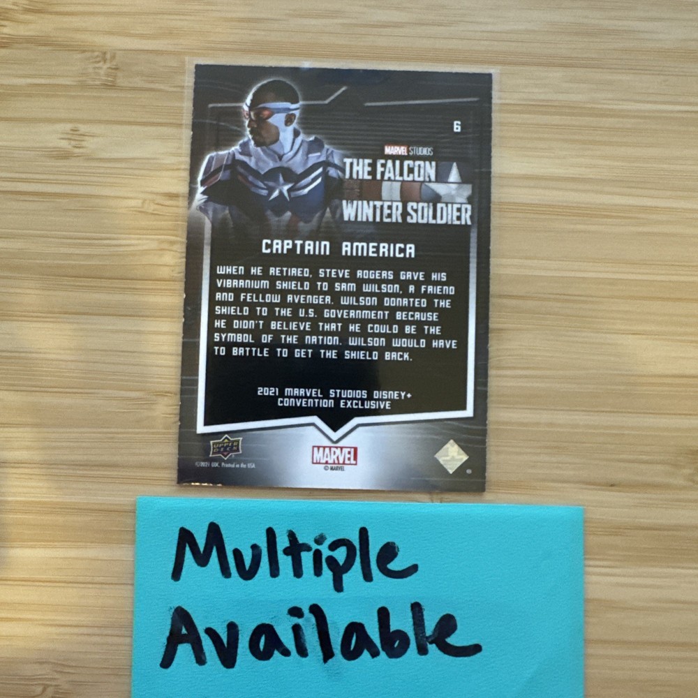 2021 Upper Deck Marvel Disney+ Convention Exclusive SDCC Captain America