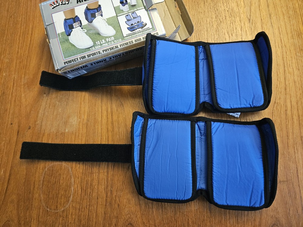 ALL PRO 10LB Set (5LB each ankle) ADJUSTABLE ANKLE WEIGHT - Complete pair