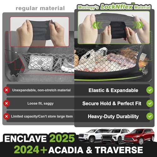 Envelope Style Trunk Cargo Net Compatible 2024+ Acadia & Traverse & Enclave