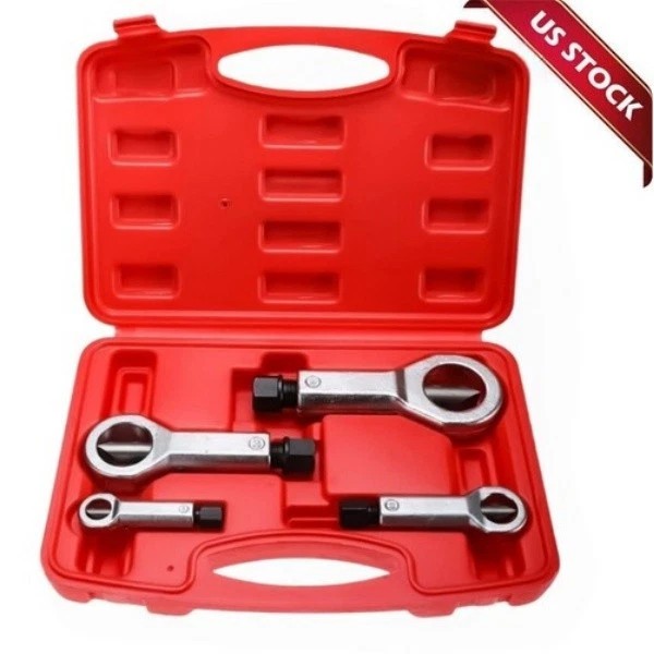 4PCS Nut Splitter Breaker 9-27mm Nut Remover Extractor Adjustable Cracker Tools