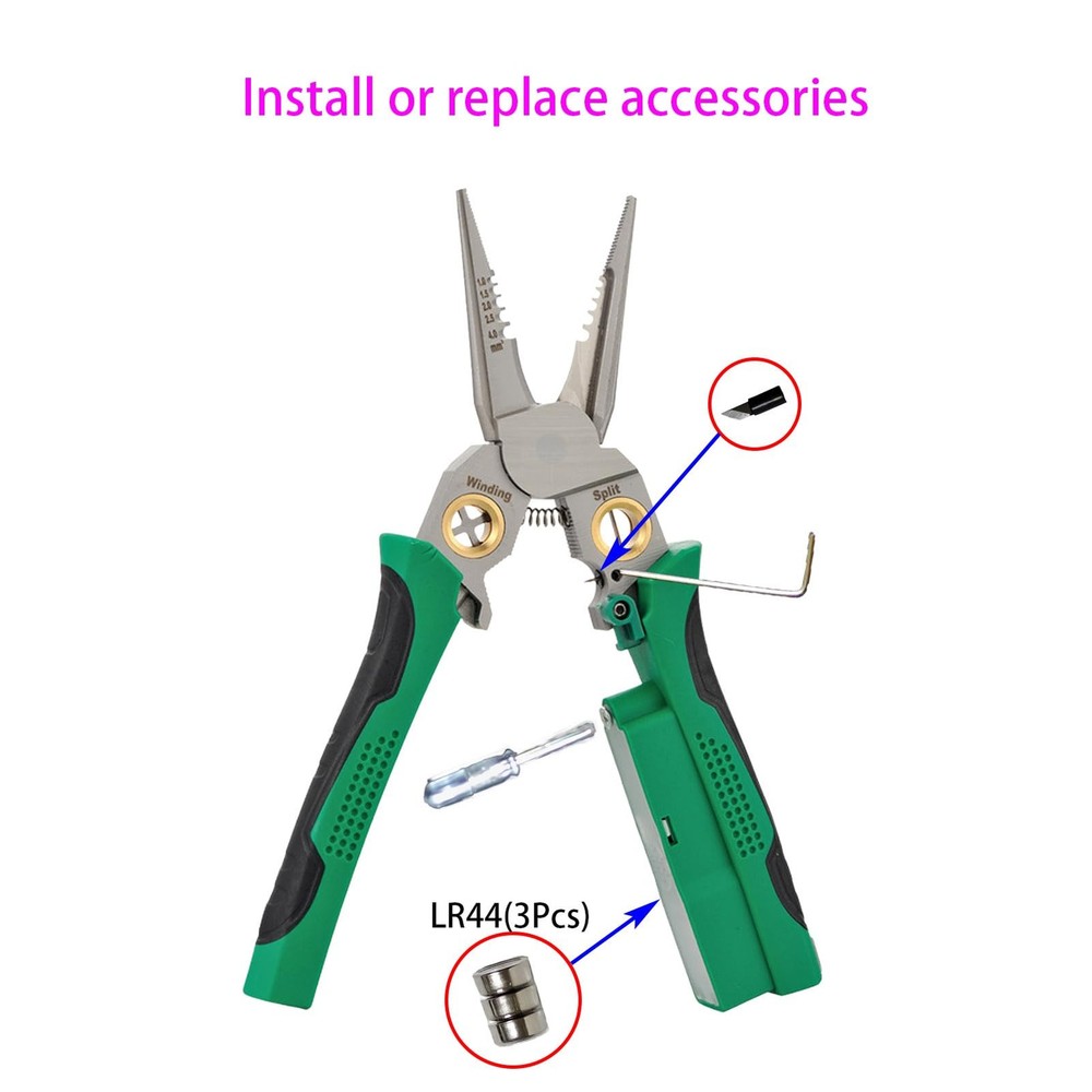 8 in 1 Electrical Wire Stripper With Voltage Tester Multi-function Wire Plier...
