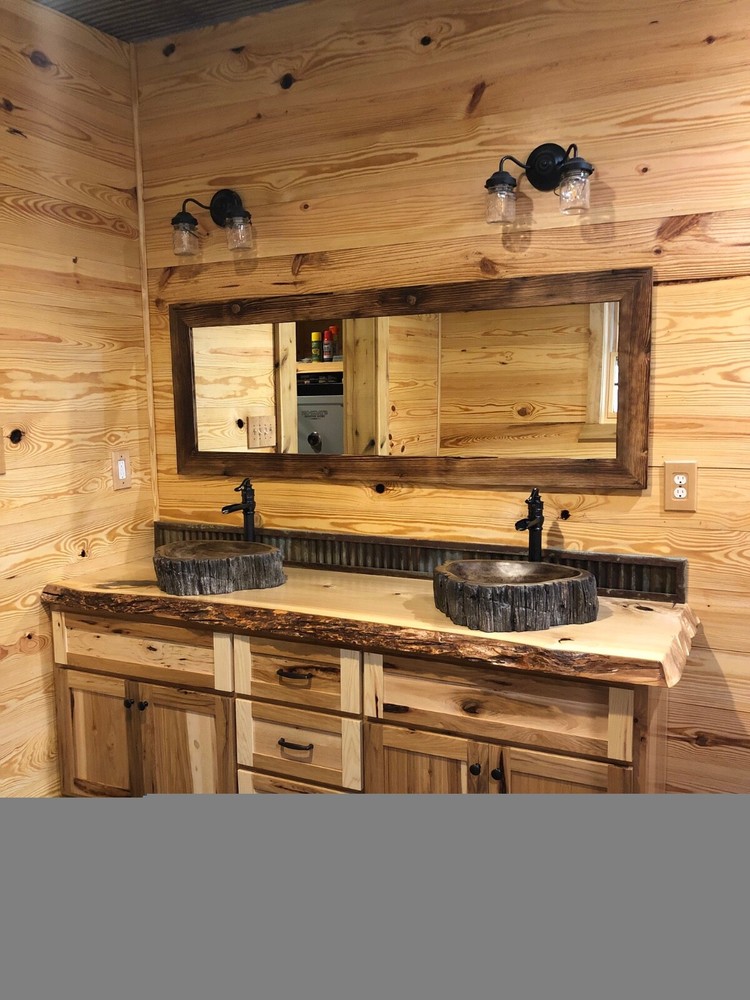 tree trunk bathroom vessel sink