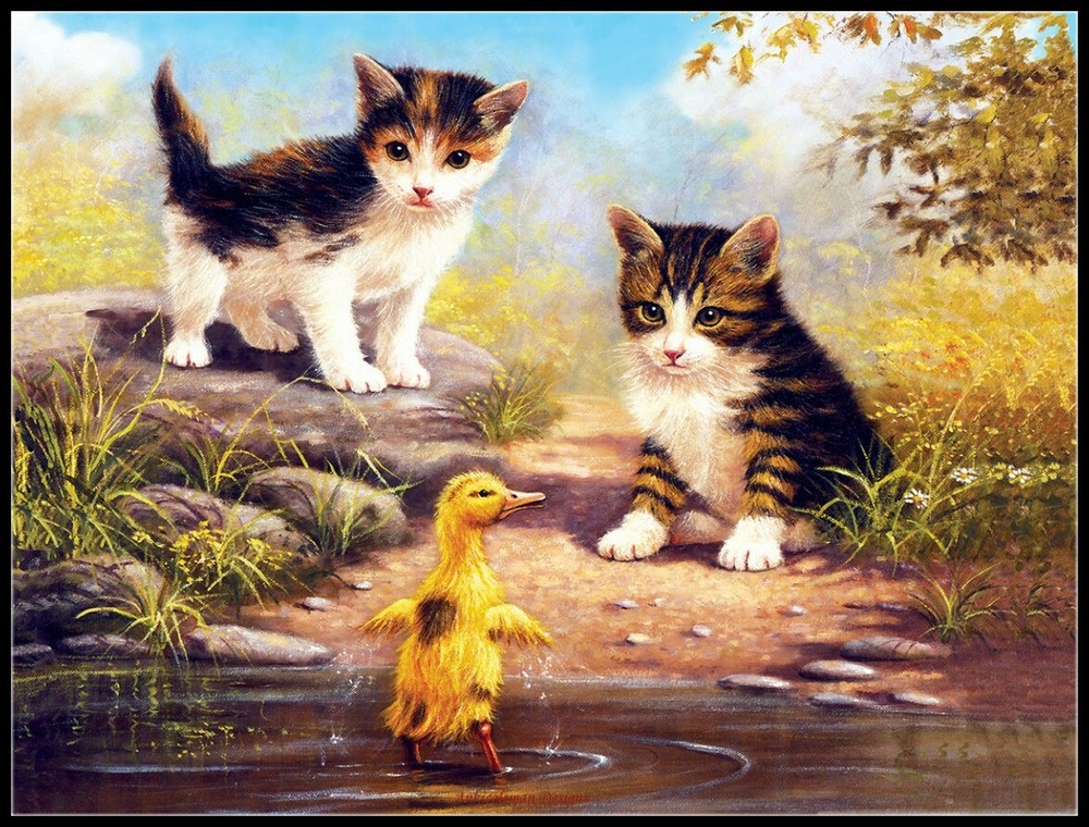 Chart Needlework - Counted Cross Stitch Patterns - Just Been for a Swim