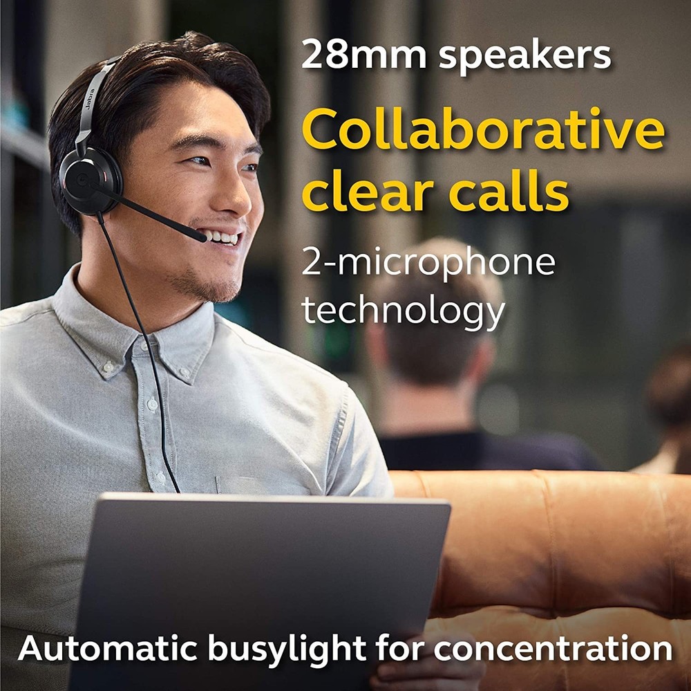 Jabra Evolve2 30 UC Wired Headset, USB-C, Mono - Black