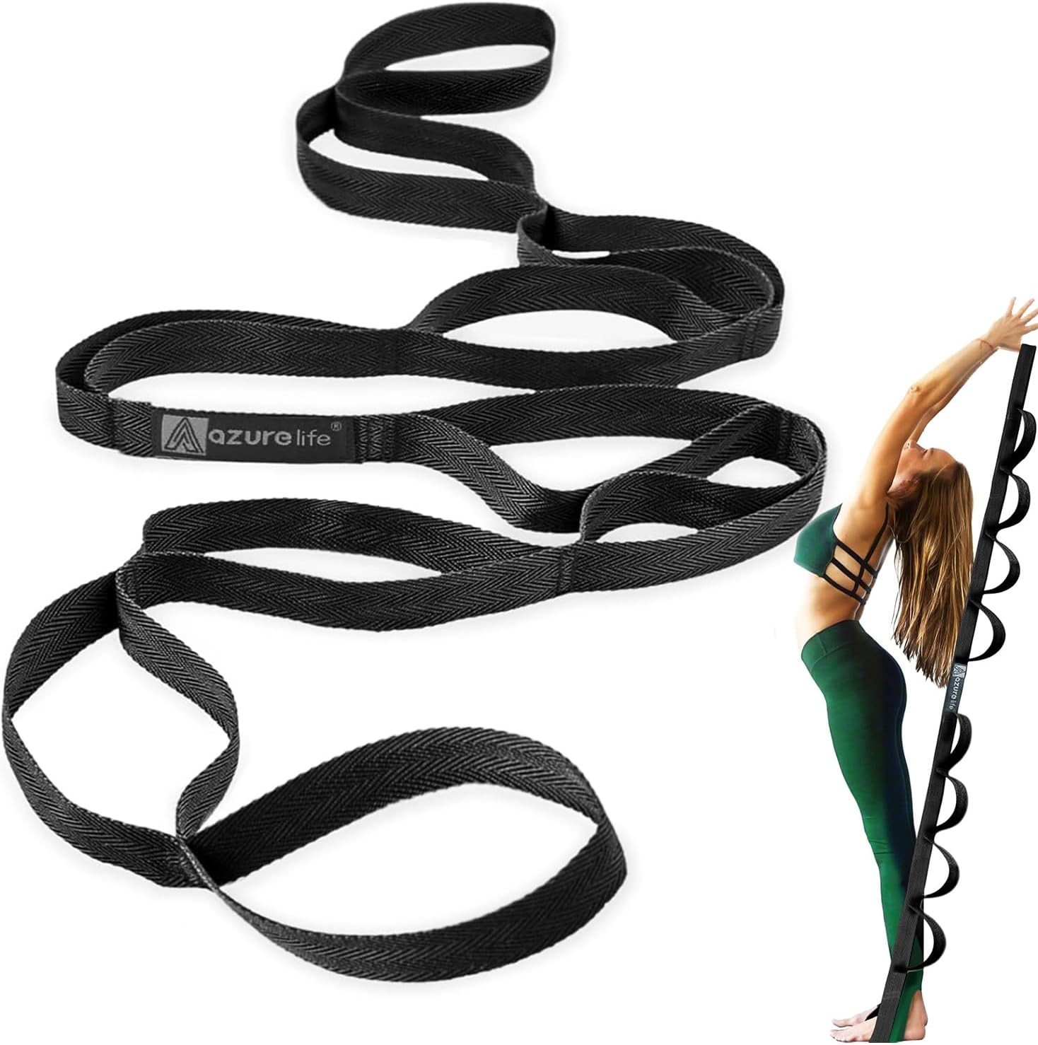 Premium Durable Stretch Straps with Loops, Stretching Strap for Physical Therapy