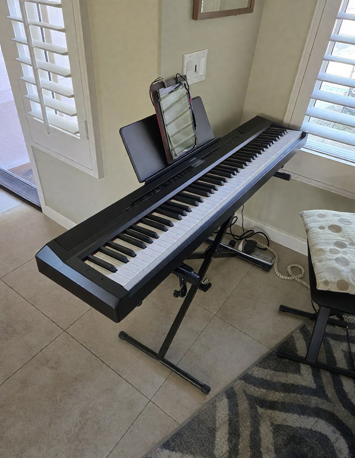 Donner DEP-20 Lite Digital Piano Keyboard With Stand Sustain Pedal Online Lesson