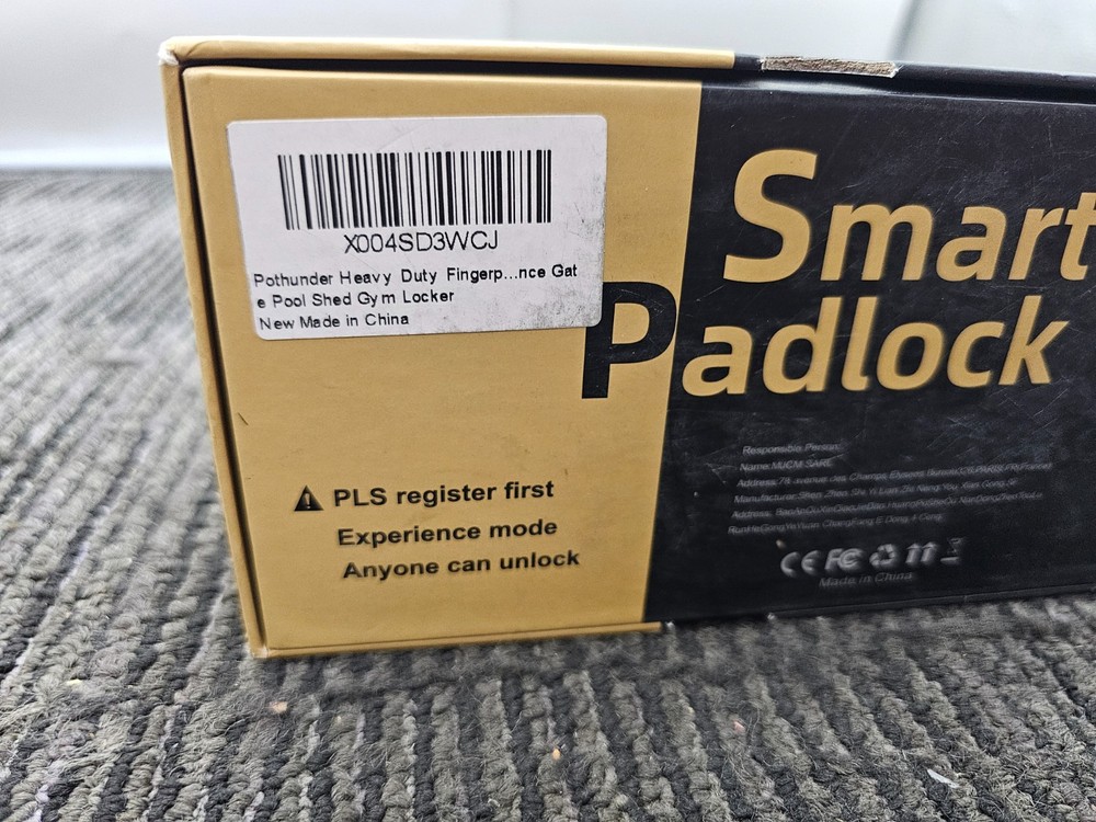 Pothunder Heavy Duty Smart Padlock, Gate Lock Padlock with Key Code and RFID