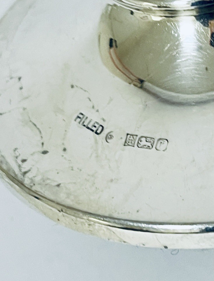 Solid Sterling Silver Capstan Inkwell with Liner