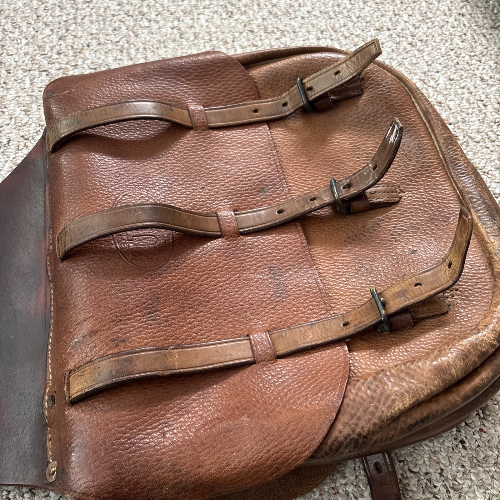 US Cavalry Saddle Bags WWI Antique Leather US Military Saddle Bags Army