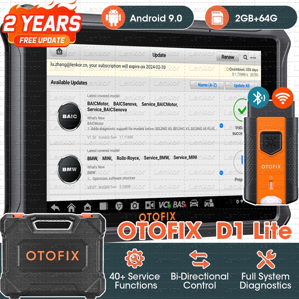 2025 OTOFIX D1 Lite Car Bidirectional Scanner Full System Diagnostic Coding Tool