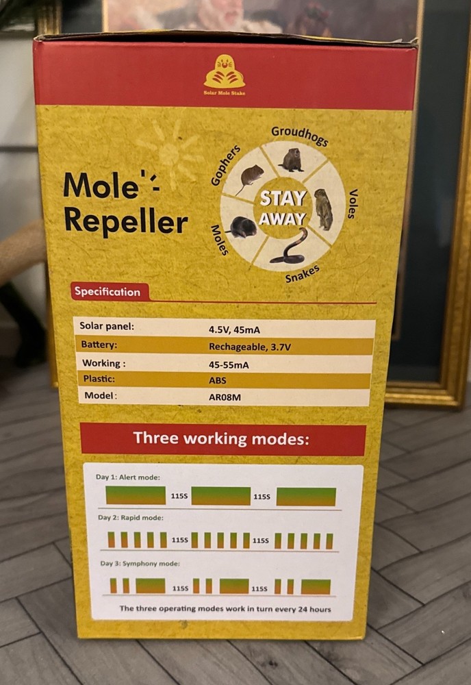 Solar-powered Mole Repellent Screw (8 Pack)