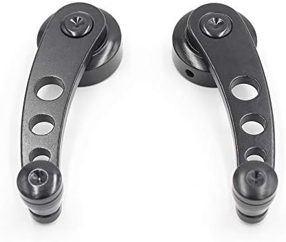 Car Window Handle, Universal Fit, Black, 2pc