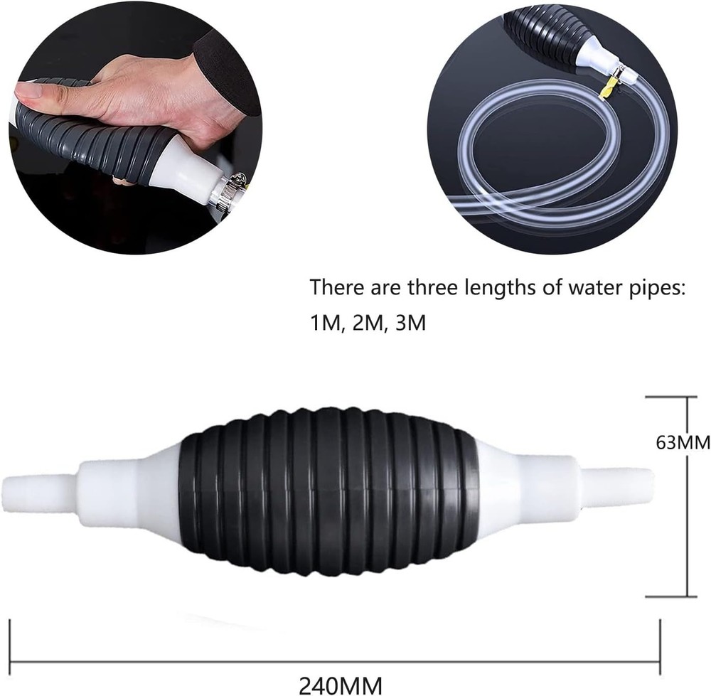 Multifunctional Handheld Siphon Pump with Easy Flow Control Valves
