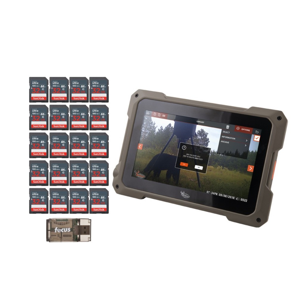 Wildgame Innovation Touchscreen Trail Pad Tablet with 20 Pack Memory Card Bundle