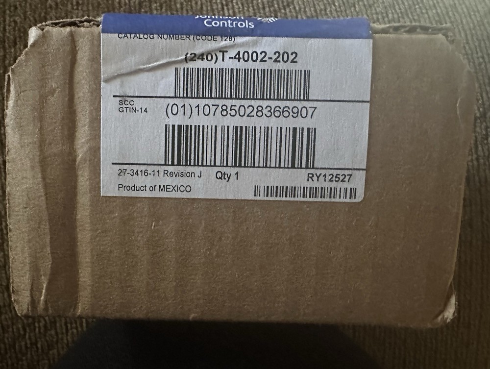 Johnson Controls T-4002-202 Reverse Acting Single Temperature