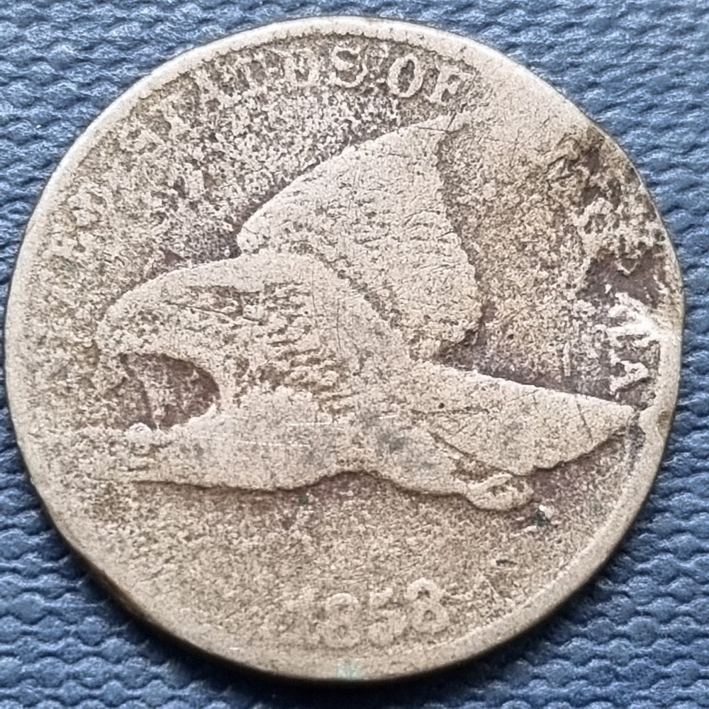 1858 Flying Eagle Cent 1c Circulated Details #97071