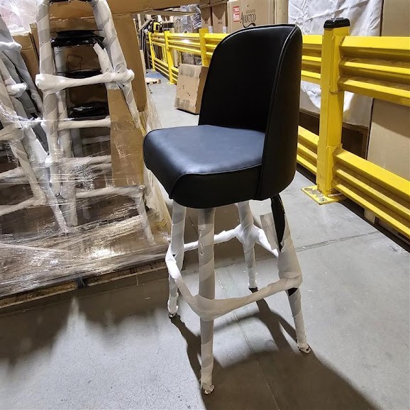 Flash Furniture Barstool with 18 1/2" Wide Padded Vinyl Swivel Bucket Seat -10ct