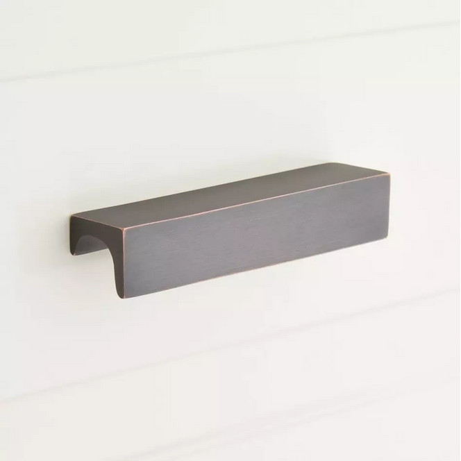 Signature Hardware - Staden Solid Brass Cabinet Pull 4" - Oil Rubbed Bronze