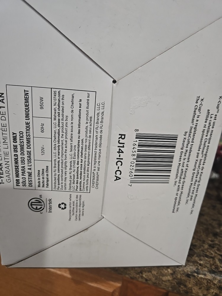 Brand New InstaCoffee Max Coffee Maker Chefman + FREEBIES