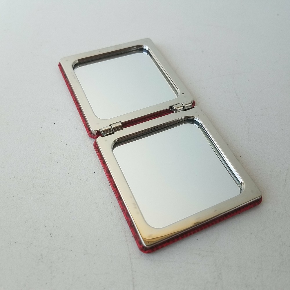 NYDJ Makeup Mirror Compact Flip Storage Case Red With Box