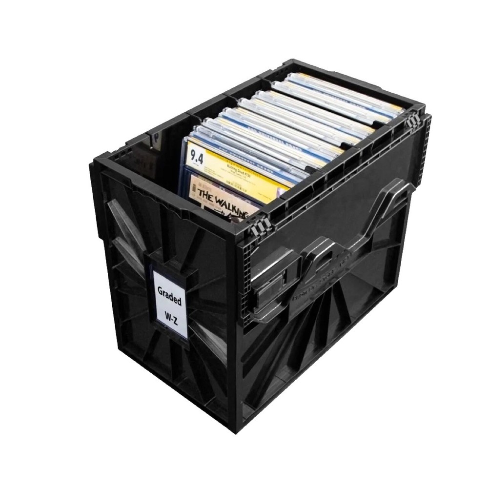 2 BCW Graded Comic Book Storage Plastic Bin Box With 4 Dividers