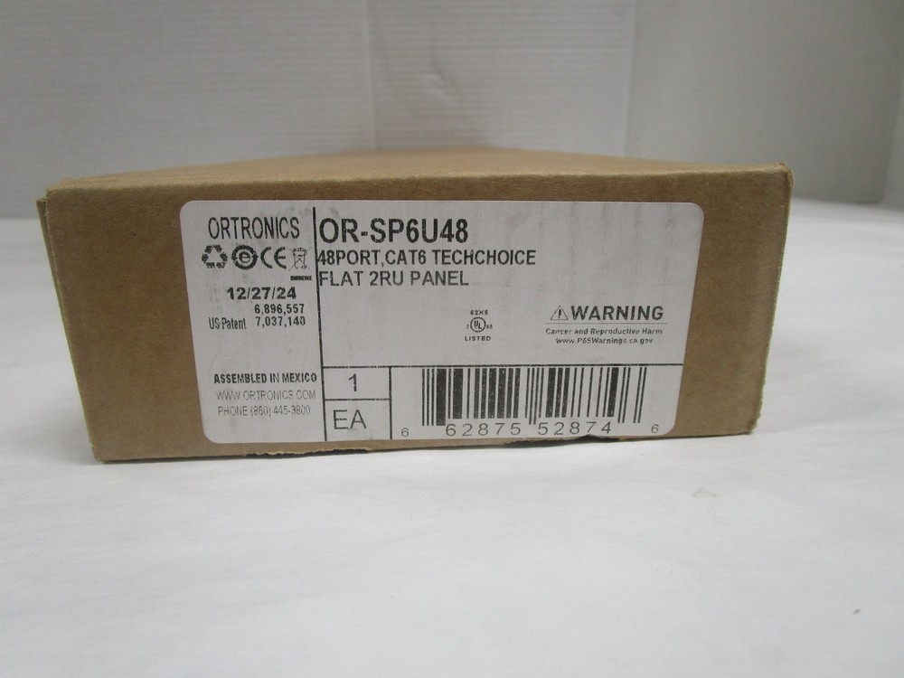 ORTRONICS TechChoice Cat6 48-Port Patch Panel OR-SP6U48 ~STSI