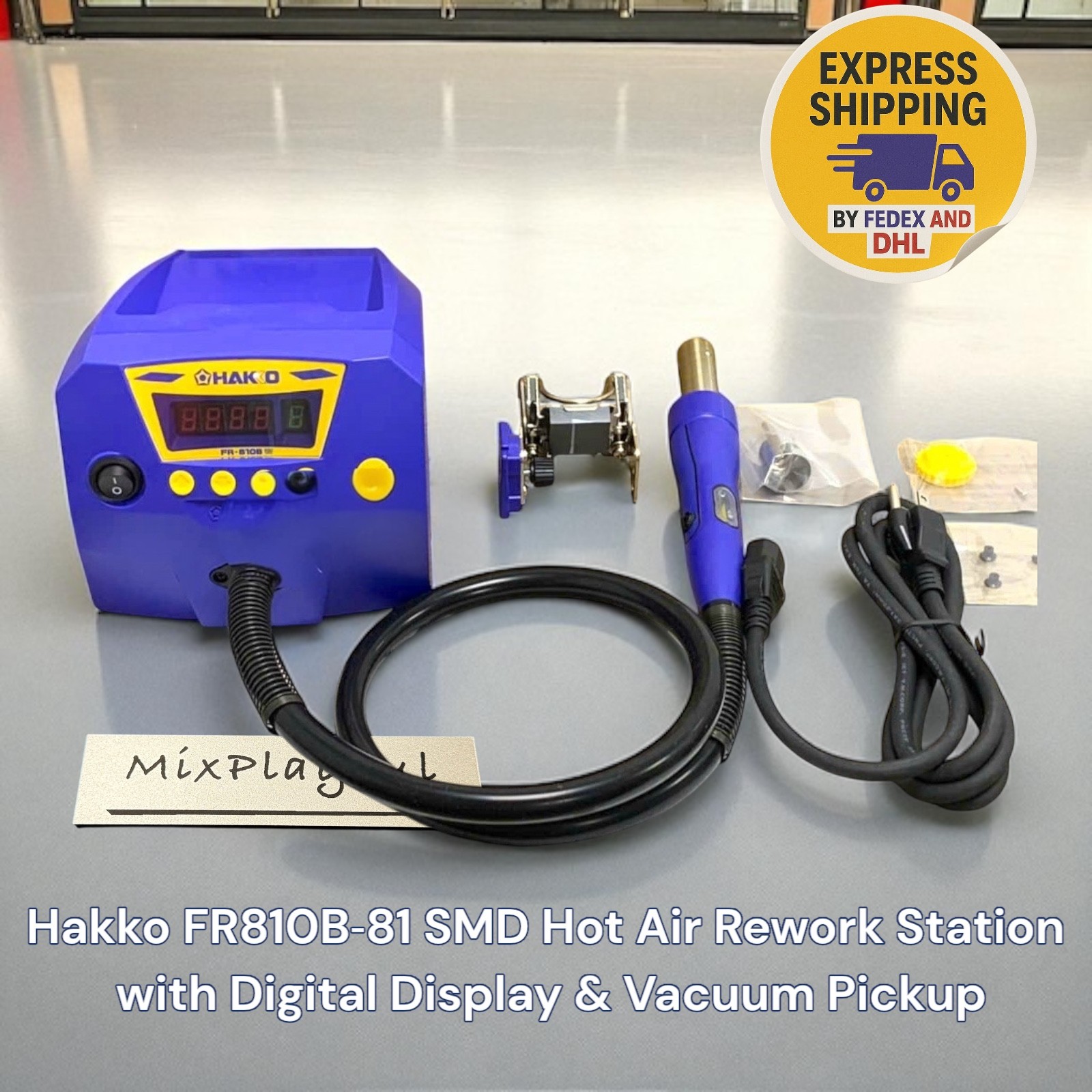 Hakko FR810B‑81 SMD Hot Air Rework Station with Digital Display & Vacuum Pickup