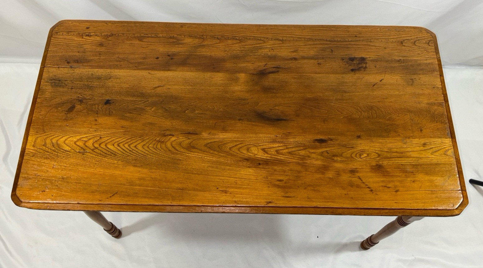 Antique Vintage Folding Wood Sewing Work Table w/ Ruler 35.75"x18" Child’s