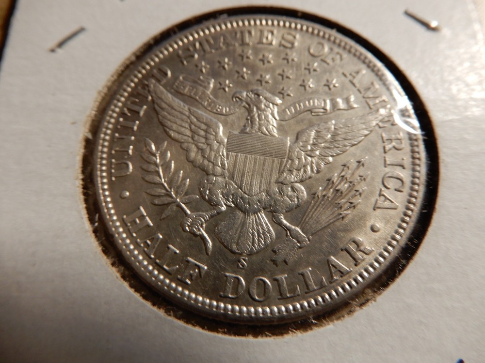 1900 S AU BARBER HALF DOLLAR